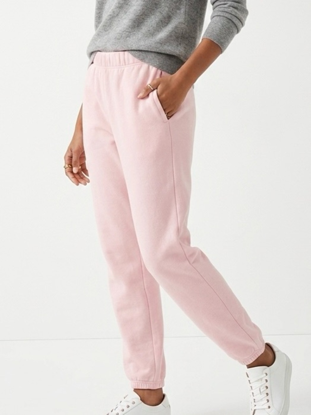Aerie Pink Fleece Jogger Sweatpants Small Slouchy Balletcore Y2K Loungewear